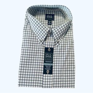 Jos A Bank Traveler Traditional Fit Plaid Dress Shirt XXL